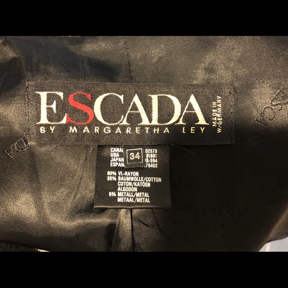 Escada by Margaretha Ley print blazer size 34/ 2 - Picture 7 of 8